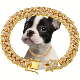 Shiny Diamond Safety Metal Necklace (Option: Glod-S)